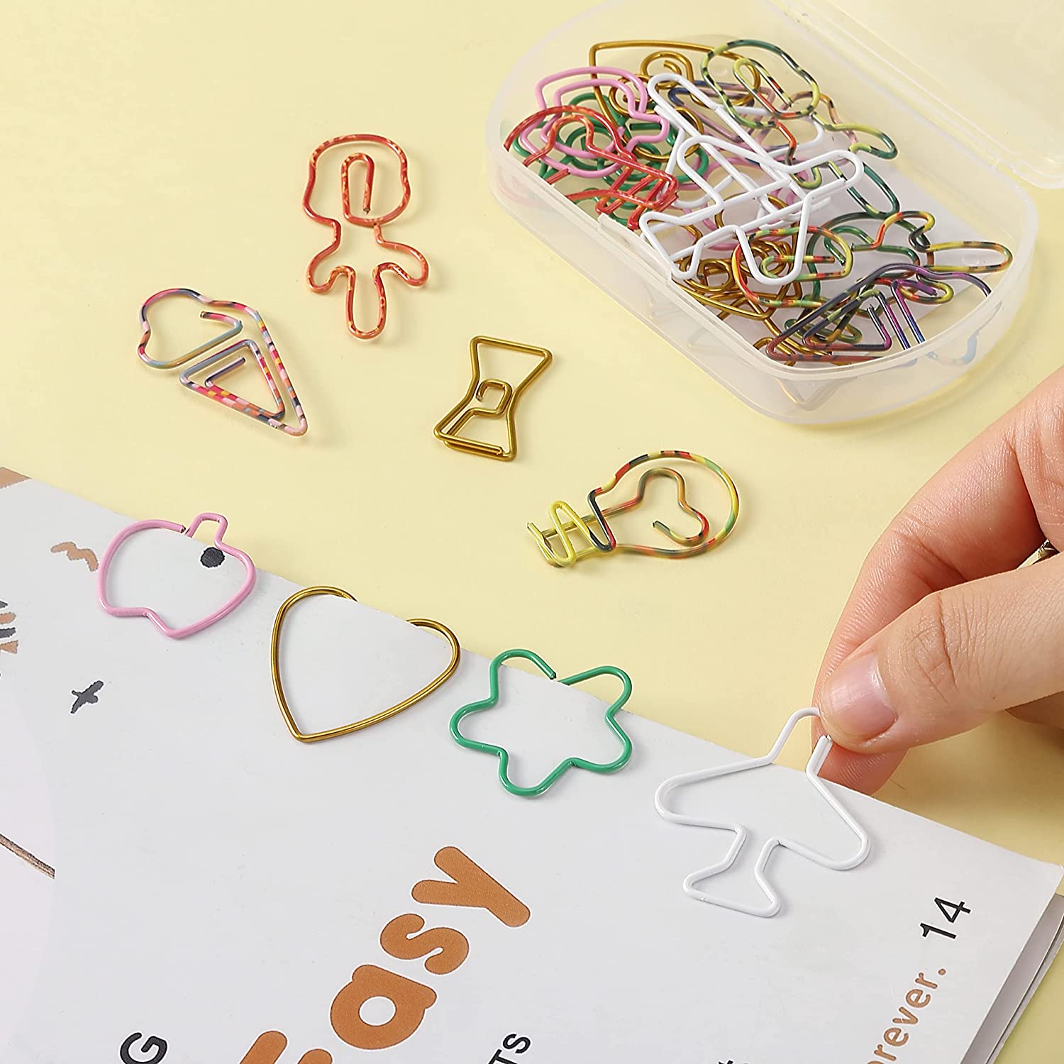 Mr. Pen- Cute Paper Clips, Assorted Colors, 24 pcs, Cute Planner Clips,  Cool Paper Clips, Fun Paper Clips, Paper Clips